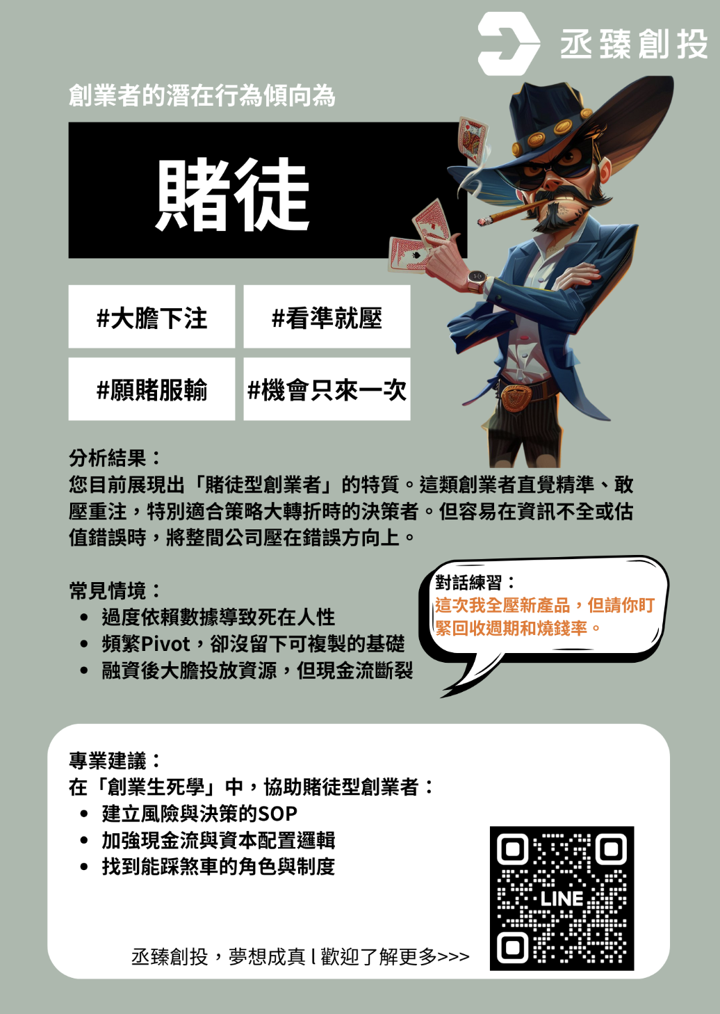 賭徒型創業者測驗結果